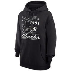 NHL Black San Jose Sharks Starter Arch City Team Graphic Fleece Pullover Hoodie