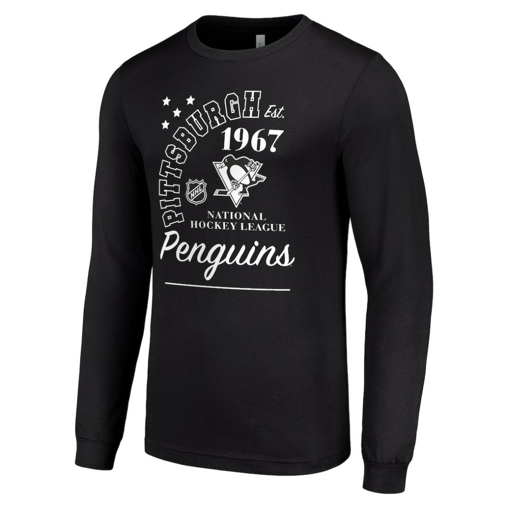 NHL Black Pittsburgh Penguins Starter Arch City Theme Graphic Long Sleeve T-Shirt