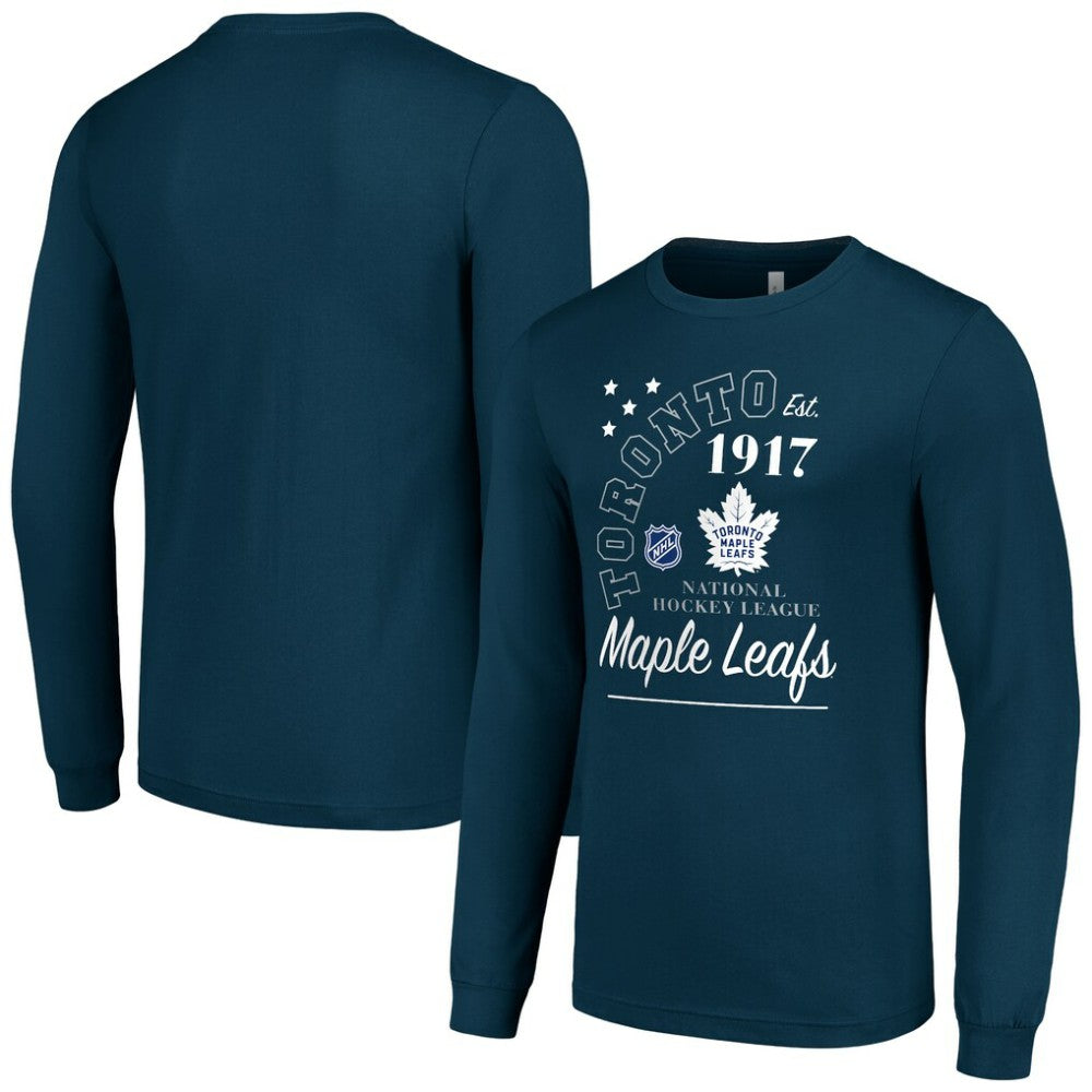 NHL Navy Toronto Maple Leafs Starter Arch City Theme Graphic Long Sleeve T-Shirt