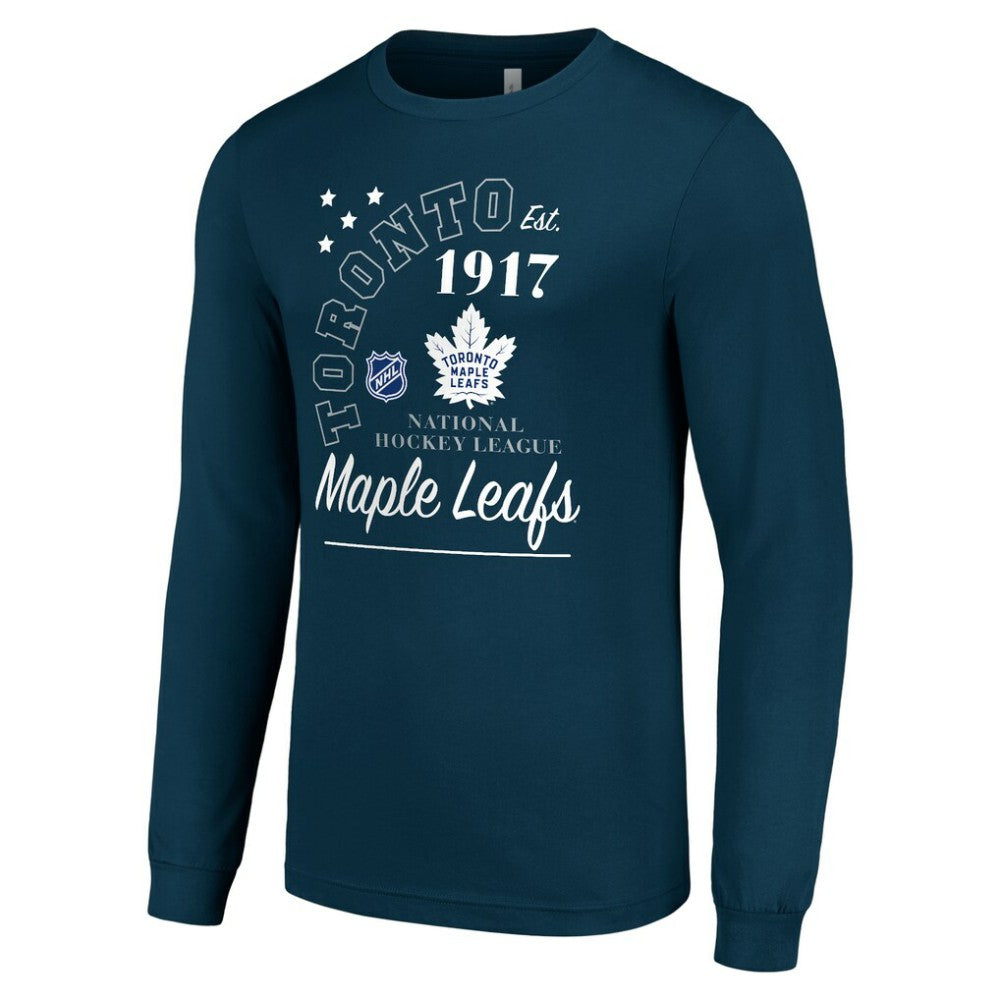 NHL Navy Toronto Maple Leafs Starter Arch City Theme Graphic Long Sleeve T-Shirt