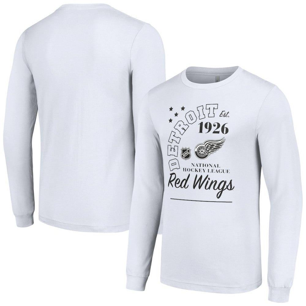 NHL White Detroit Red Wings Starter Arch City Theme Graphic Long Sleeve T-Shirt