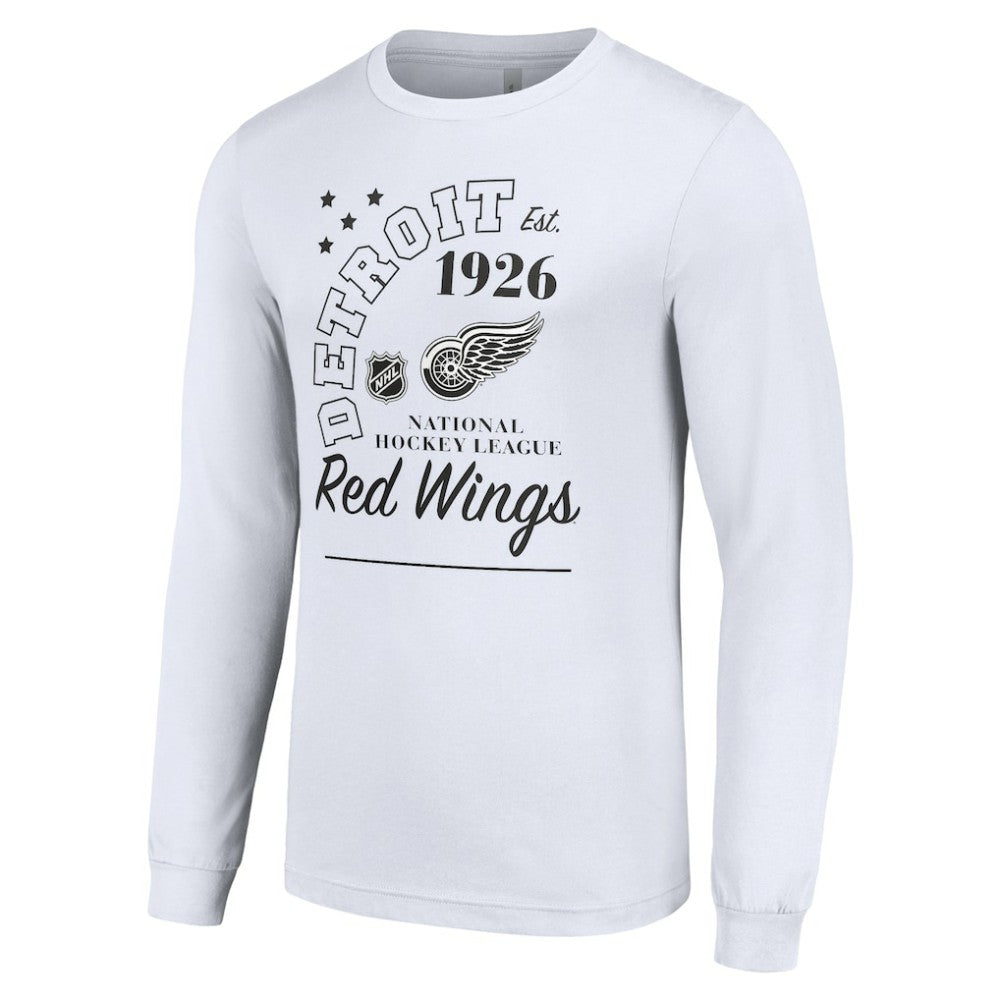 NHL White Detroit Red Wings Starter Arch City Theme Graphic Long Sleeve T-Shirt