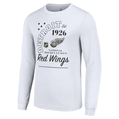 NHL White Detroit Red Wings Starter Arch City Theme Graphic Long Sleeve T-Shirt