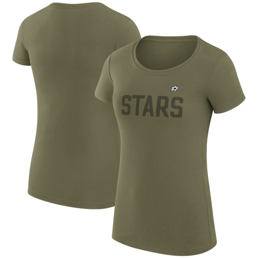 NHL Green Dallas Stars G-III 4Her by Carl Banks Women's Super-Slim Fit Lightweight Dot Print Team T-Shirt