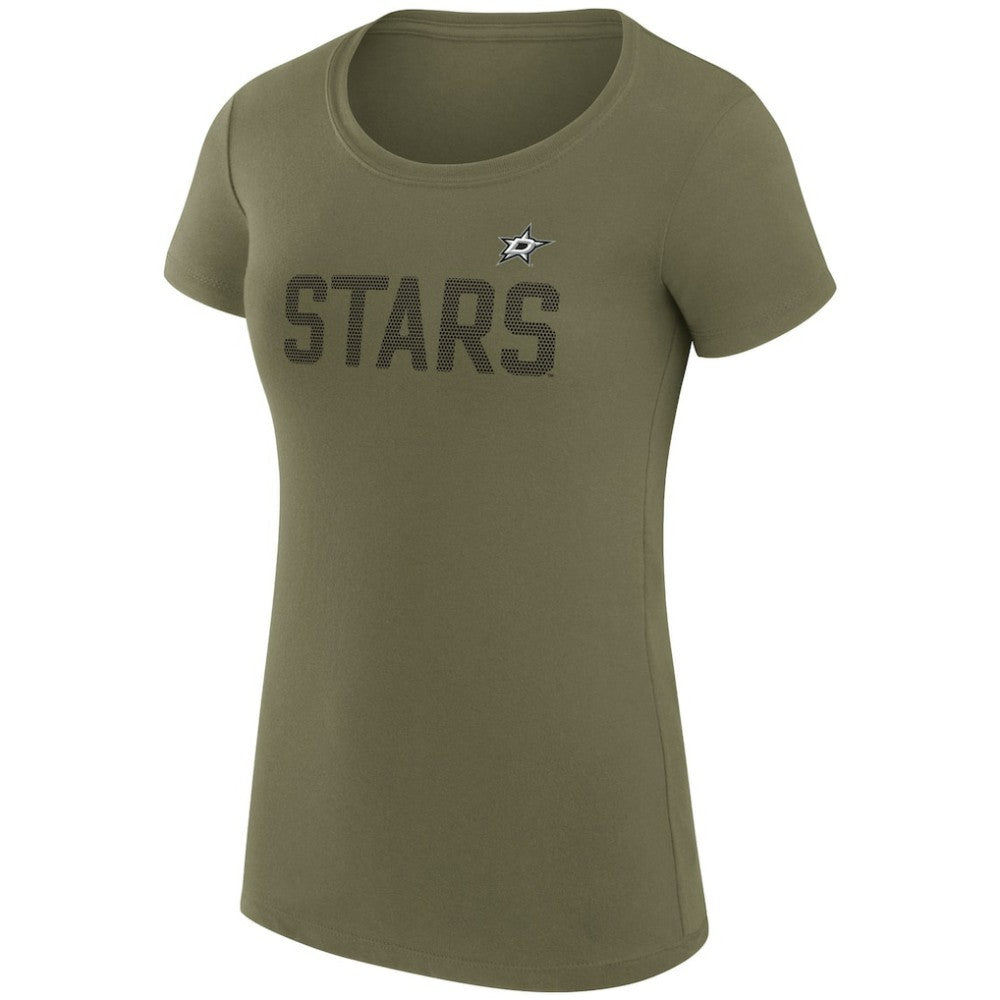 NHL Green Dallas Stars G-III 4Her by Carl Banks Women's Super-Slim Fit Lightweight Dot Print Team T-Shirt