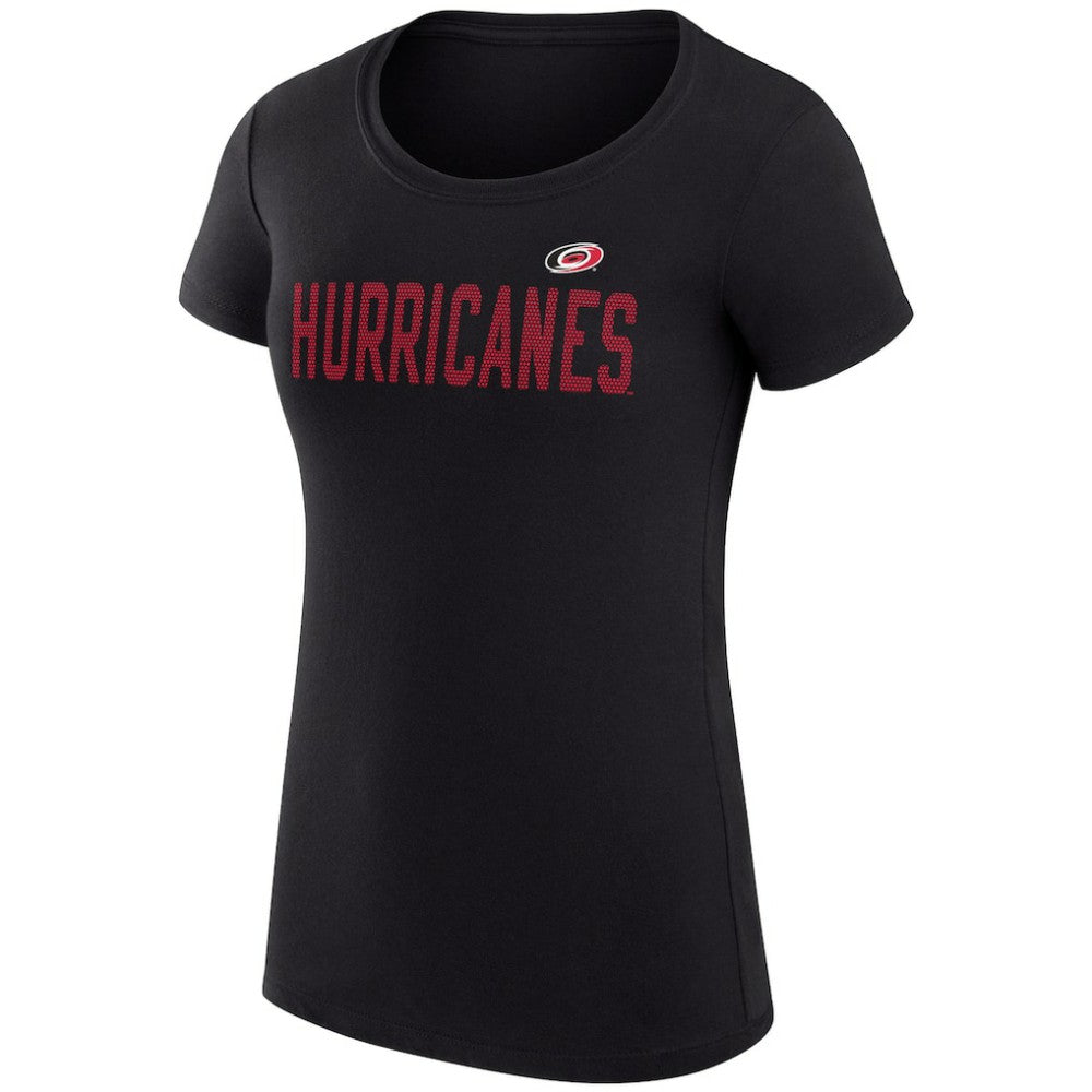 NHL Black Carolina Hurricanes G-III 4Her by Carl Banks Women's Super-Slim Fit Lightweight Dot Print Team T-Shirt