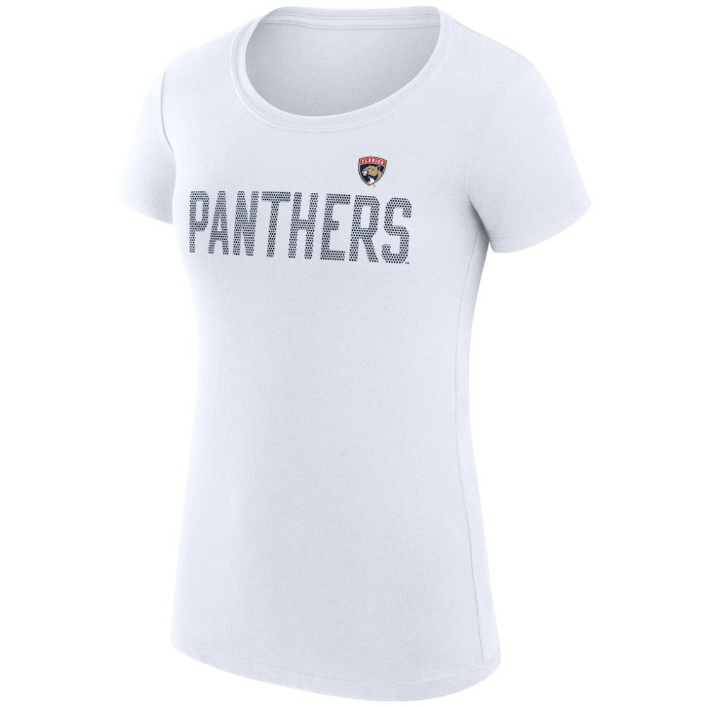 NHL White Florida Panthers G-III 4Her by Carl Banks Women's Super-Slim Fit Lightweight Dot Print Team T-Shirt