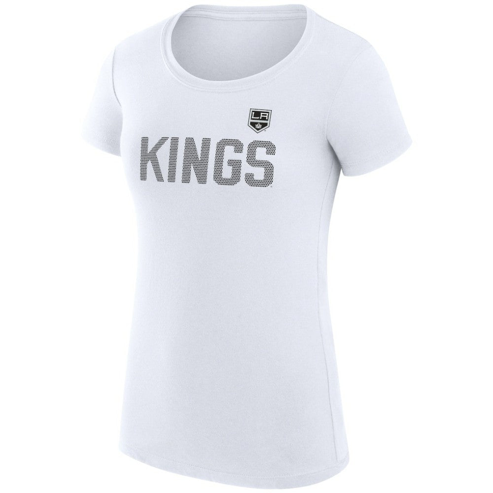 NHL White Los Angeles Kings G-III 4Her by Carl Banks Women's Super-Slim Fit Lightweight Dot Print Team T-Shirt