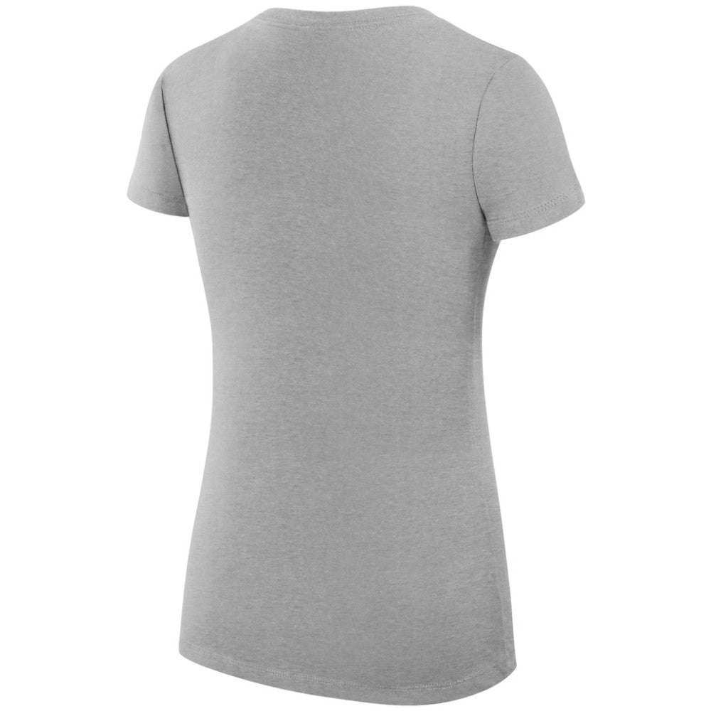 NHL Heather Gray Colorado Avalanche G-III 4Her by Carl Banks Women's Super-Slim Fit Lightweight Dot Print Team V-Neck T-Shirt