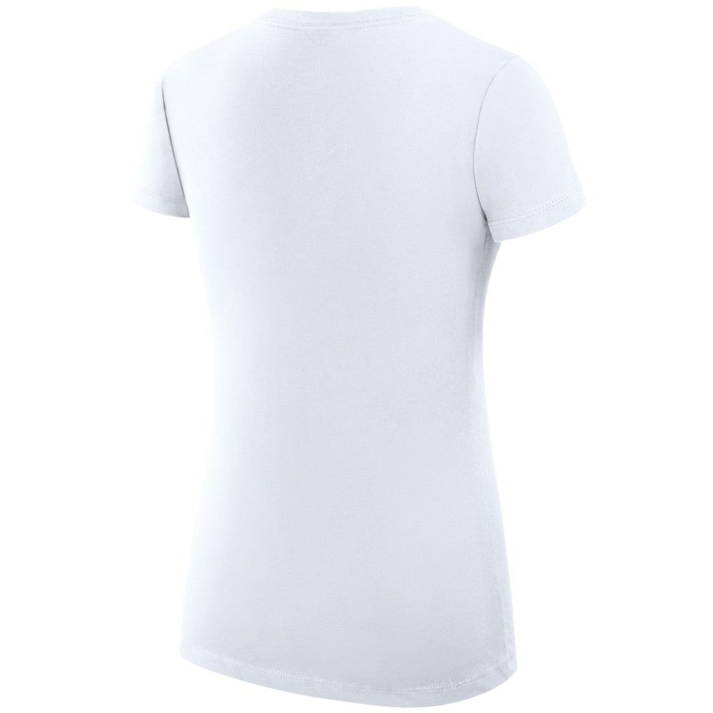 NHL White Anaheim Ducks G-III 4Her by Carl Banks Women's Super-Slim Fit Lightweight Dot Print Team V-Neck T-Shirt