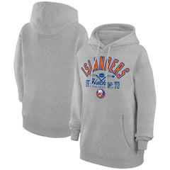 NHL Heather Gray New York Islanders Starter Puck Pullover Hoodie