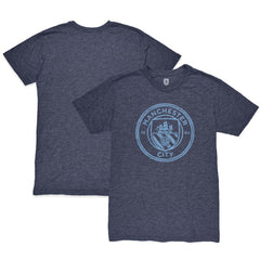 Manchester City Color Crest Twisted Tri-Blend T-Shirt -  Heather Navy