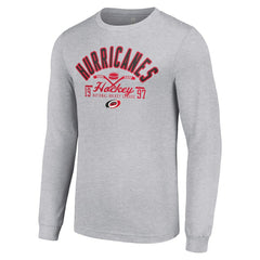 NHL Heather Gray Carolina Hurricanes Starter Puck Long Sleeve T-Shirt