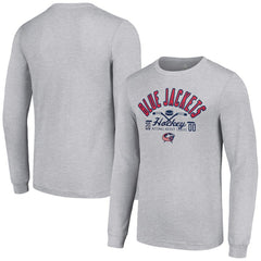 NHL Heather Gray Columbus Blue Jackets Starter Puck Long Sleeve T-Shirt
