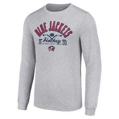NHL Heather Gray Columbus Blue Jackets Starter Puck Long Sleeve T-Shirt