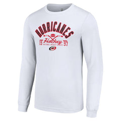 NHL White Carolina Hurricanes Starter Puck Long Sleeve T-Shirt