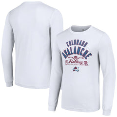 NHL White Colorado Avalanche Starter Puck Long Sleeve T-Shirt