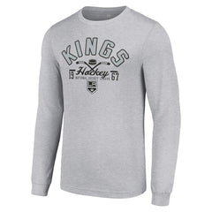 NHL Heather Gray Los Angeles Kings Starter Puck Long Sleeve T-Shirt