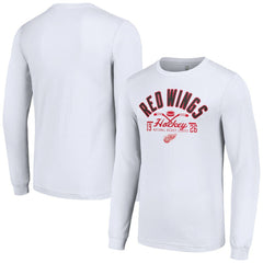 NHL White Detroit Red Wings Starter Puck Long Sleeve T-Shirt
