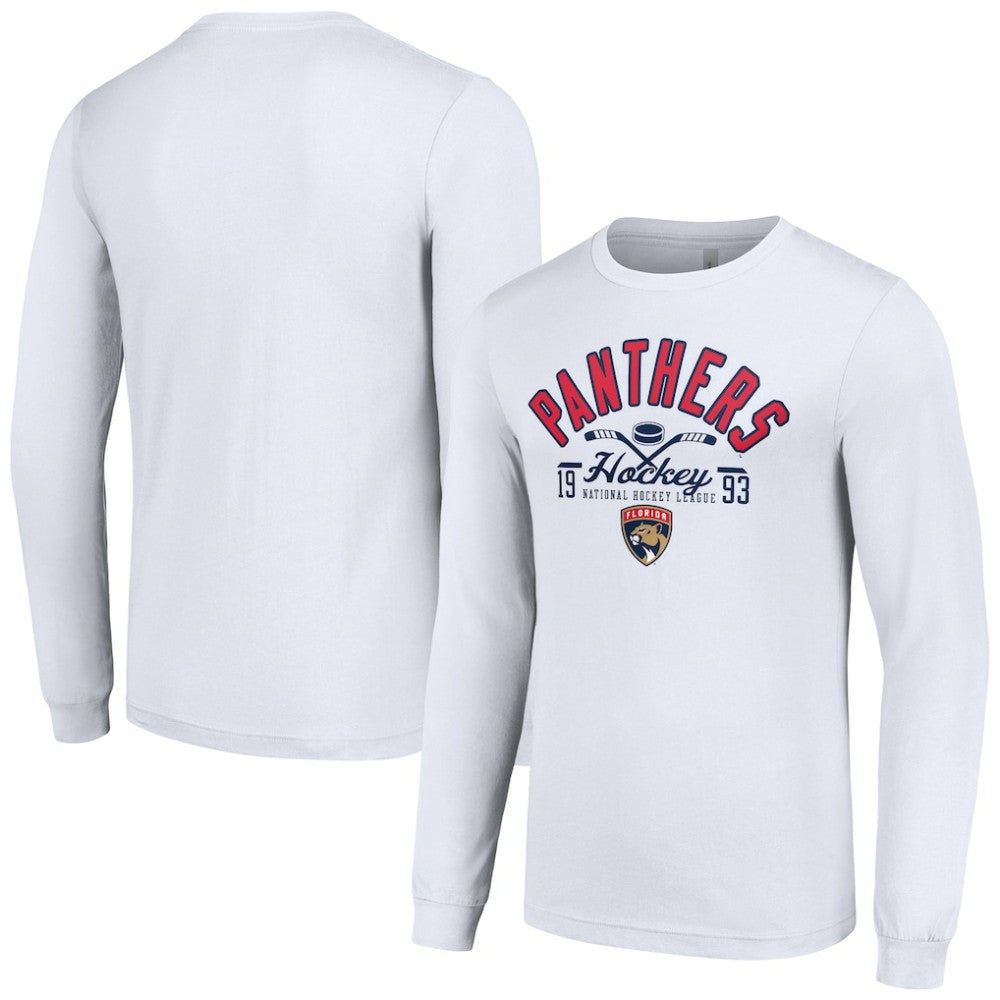 NHL White Florida Panthers Starter Puck Long Sleeve T-Shirt