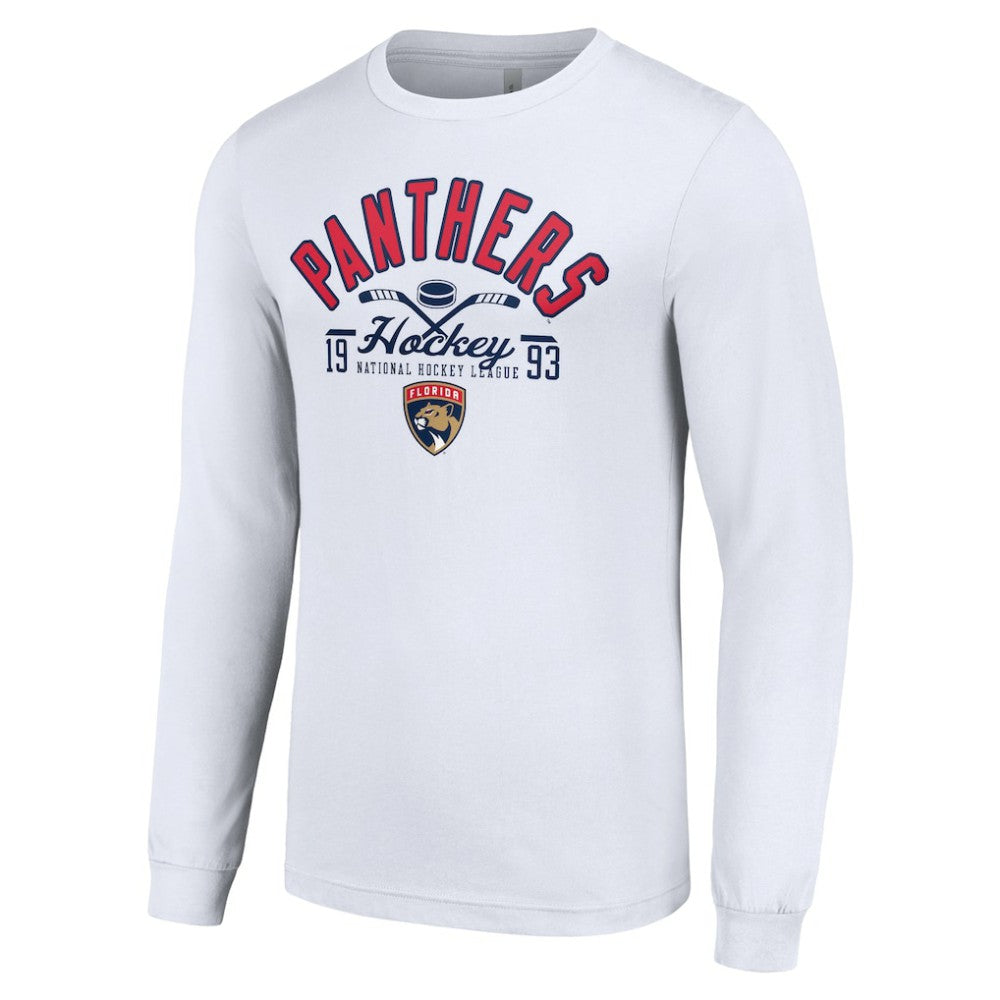 NHL White Florida Panthers Starter Puck Long Sleeve T-Shirt