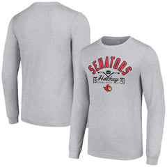 NHL Heather Gray Ottawa Senators Starter Puck Long Sleeve T-Shirt