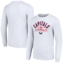 NHL White Washington Capitals Starter Puck Long Sleeve T-Shirt