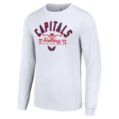 NHL White Washington Capitals Starter Puck Long Sleeve T-Shirt