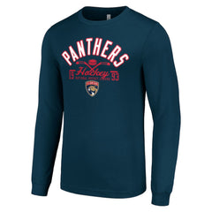 NHL Navy Florida Panthers Starter Puck Long Sleeve T-Shirt
