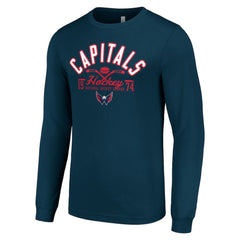 NHL Navy Washington Capitals Starter Puck Long Sleeve T-Shirt