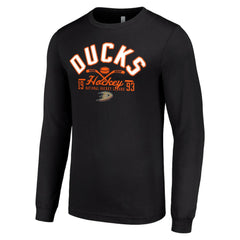 NHL Black Anaheim Ducks Starter Puck Long Sleeve T-Shirt