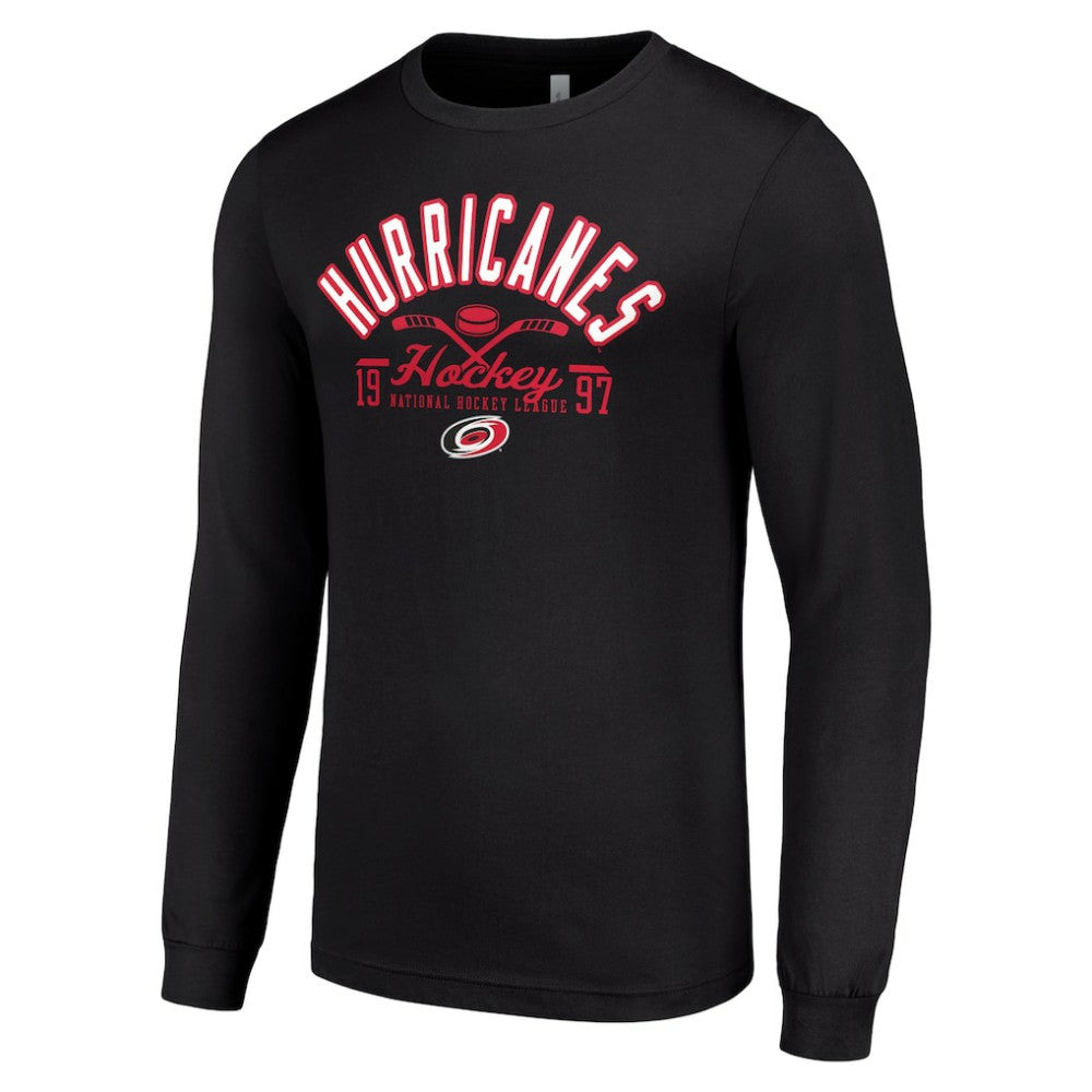 NHL Black Carolina Hurricanes Starter Puck Long Sleeve T-Shirt