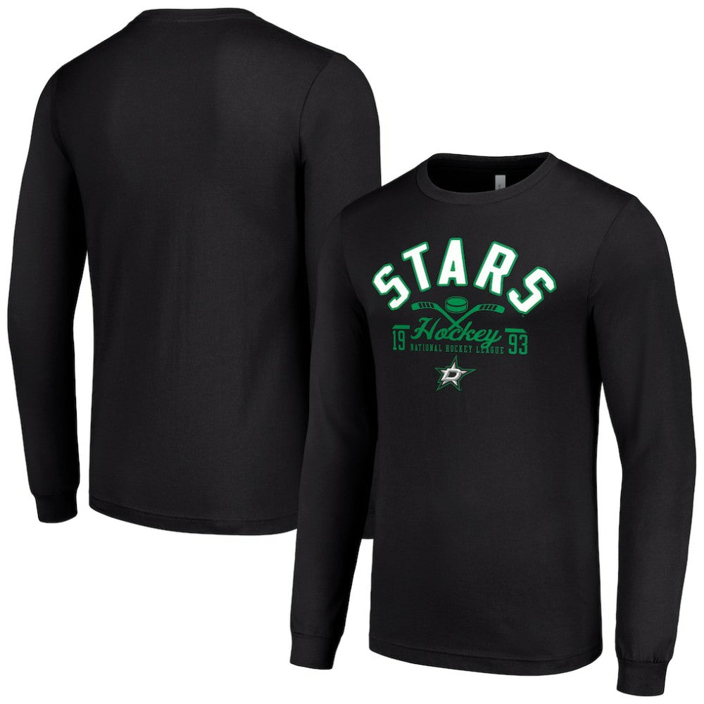NHL Black Dallas Stars Starter Puck Long Sleeve T-Shirt