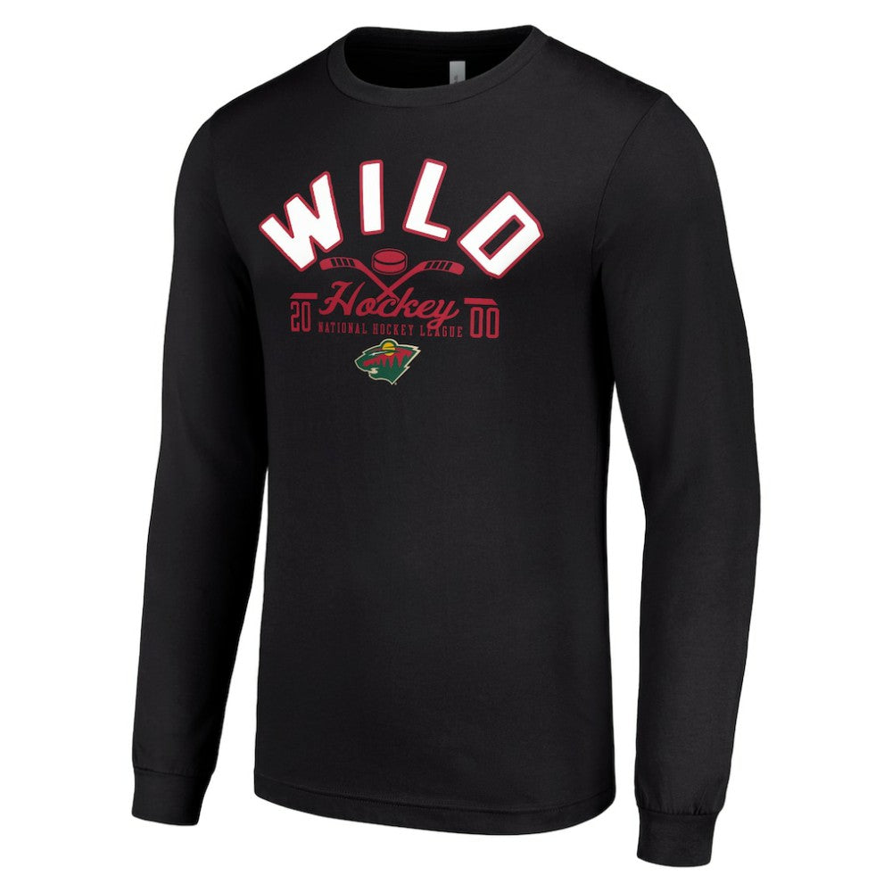 NHL Black Minnesota Wild Starter Puck Long Sleeve T-Shirt