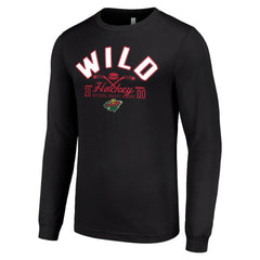 NHL Black Minnesota Wild Starter Puck Long Sleeve T-Shirt