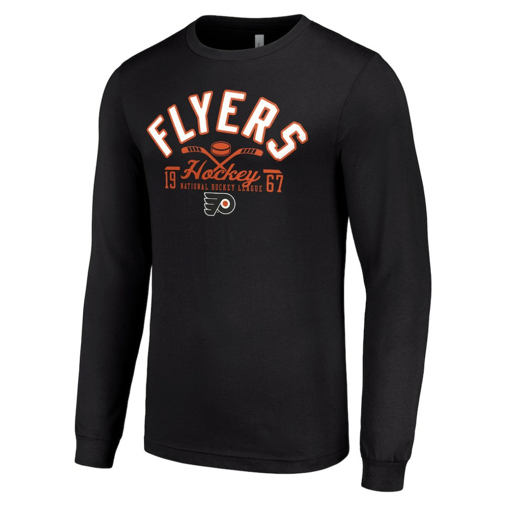 NHL Black Philadelphia Flyers Starter Puck Long Sleeve T-Shirt