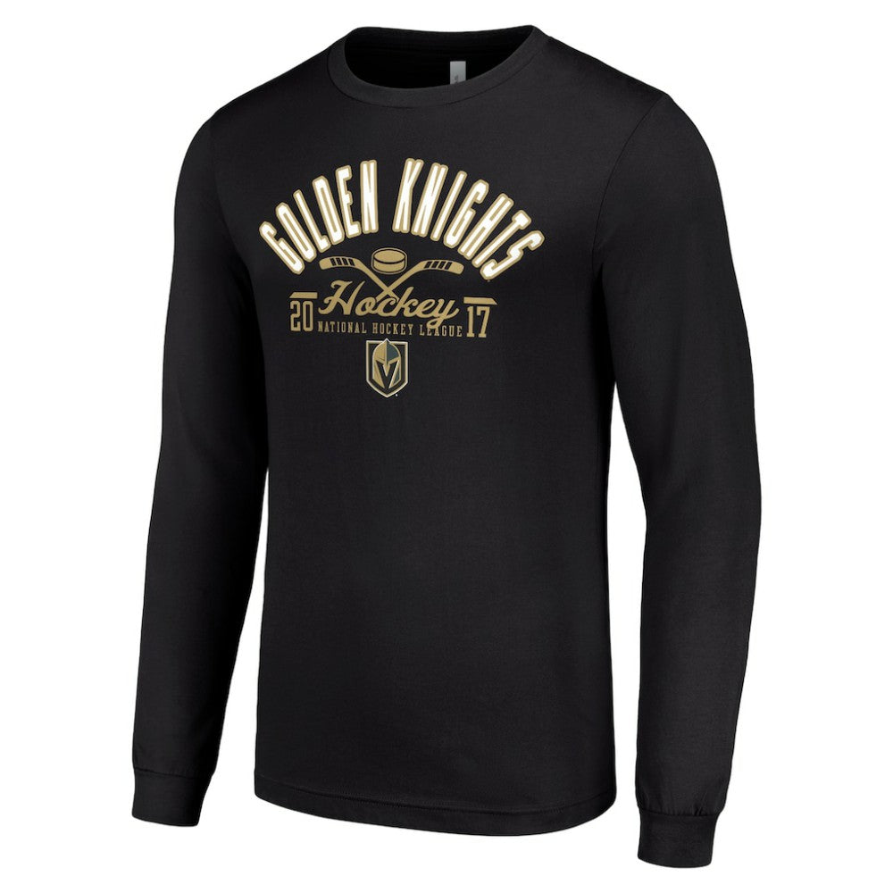 NHL Black Vegas Golden Knights Starter Puck Long Sleeve T-Shirt