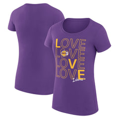 NBA Los Angeles Lakers G-III 4Her by Carl Banks Women's Super-Slim Fit Lightweight Basketball Love T-Shirt