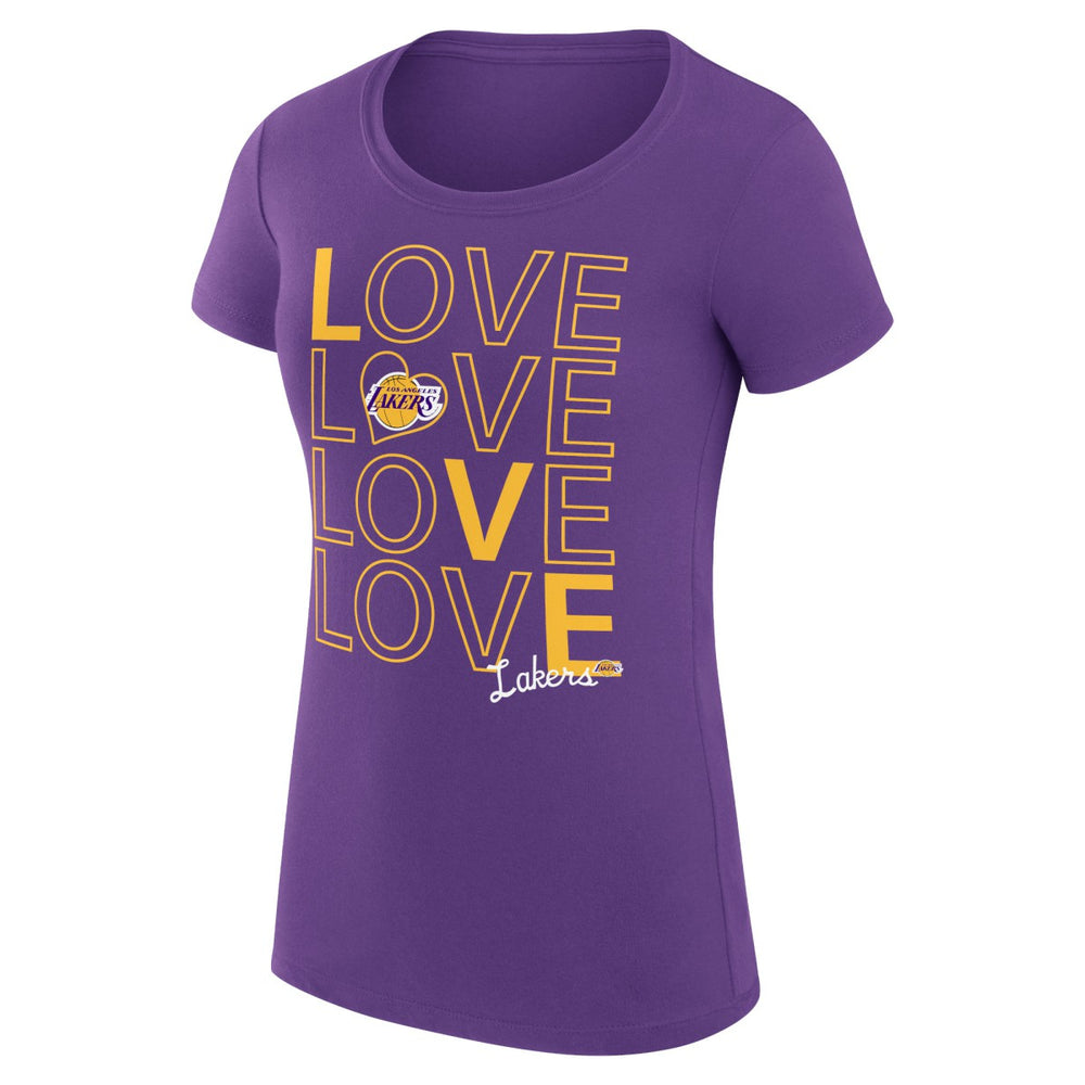 NBA Los Angeles Lakers G-III 4Her by Carl Banks Women's Super-Slim Fit Lightweight Basketball Love T-Shirt