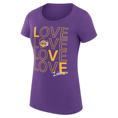 NBA Los Angeles Lakers G-III 4Her by Carl Banks Women's Super-Slim Fit Lightweight Basketball Love T-Shirt