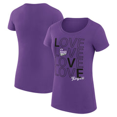 NBA Sacramento Kings G-III 4Her by Carl Banks Women's Super-Slim Fit Lightweight Basketball Love T-Shirt