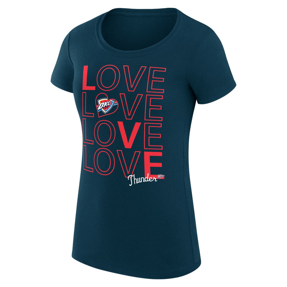 NBA Oklahoma City Thunder G-III 4Her by Carl Banks Women's Super-Slim Fit Lightweight Basketball Love T-Shirt