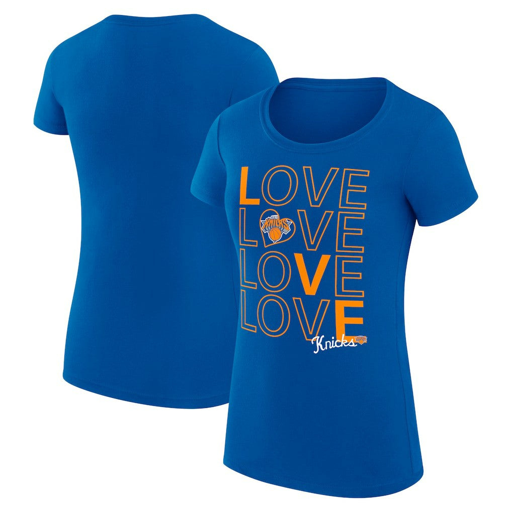 NBA New York Knicks G-III 4Her by Carl Banks Women's Super-Slim Fit Lightweight Basketball Love T-Shirt
