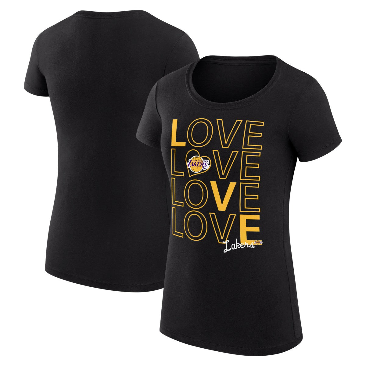 NBA Los Angeles Lakers G-III 4Her by Carl Banks Women's Super-Slim Fit Lightweight Basketball Love T-Shirt