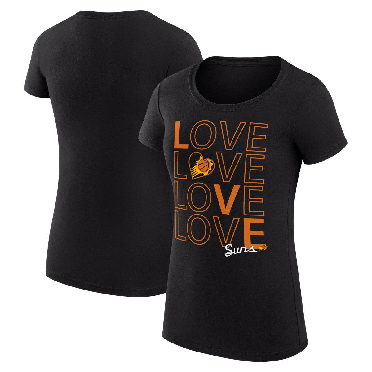 NBA Phoenix Suns G-III 4Her by Carl Banks Women's Super-Slim Fit Lightweight Basketball Love T-Shirt