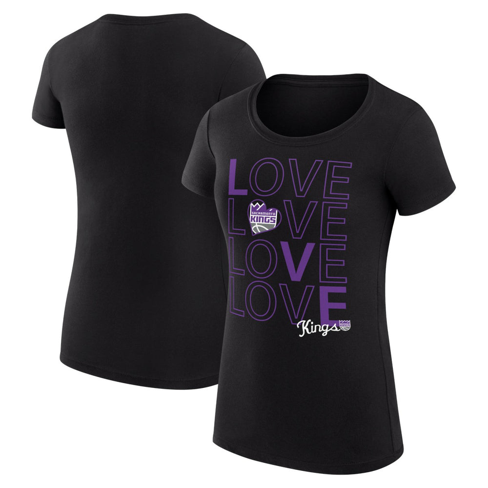NBA Sacramento Kings G-III 4Her by Carl Banks Women's Super-Slim Fit Lightweight Basketball Love T-Shirt