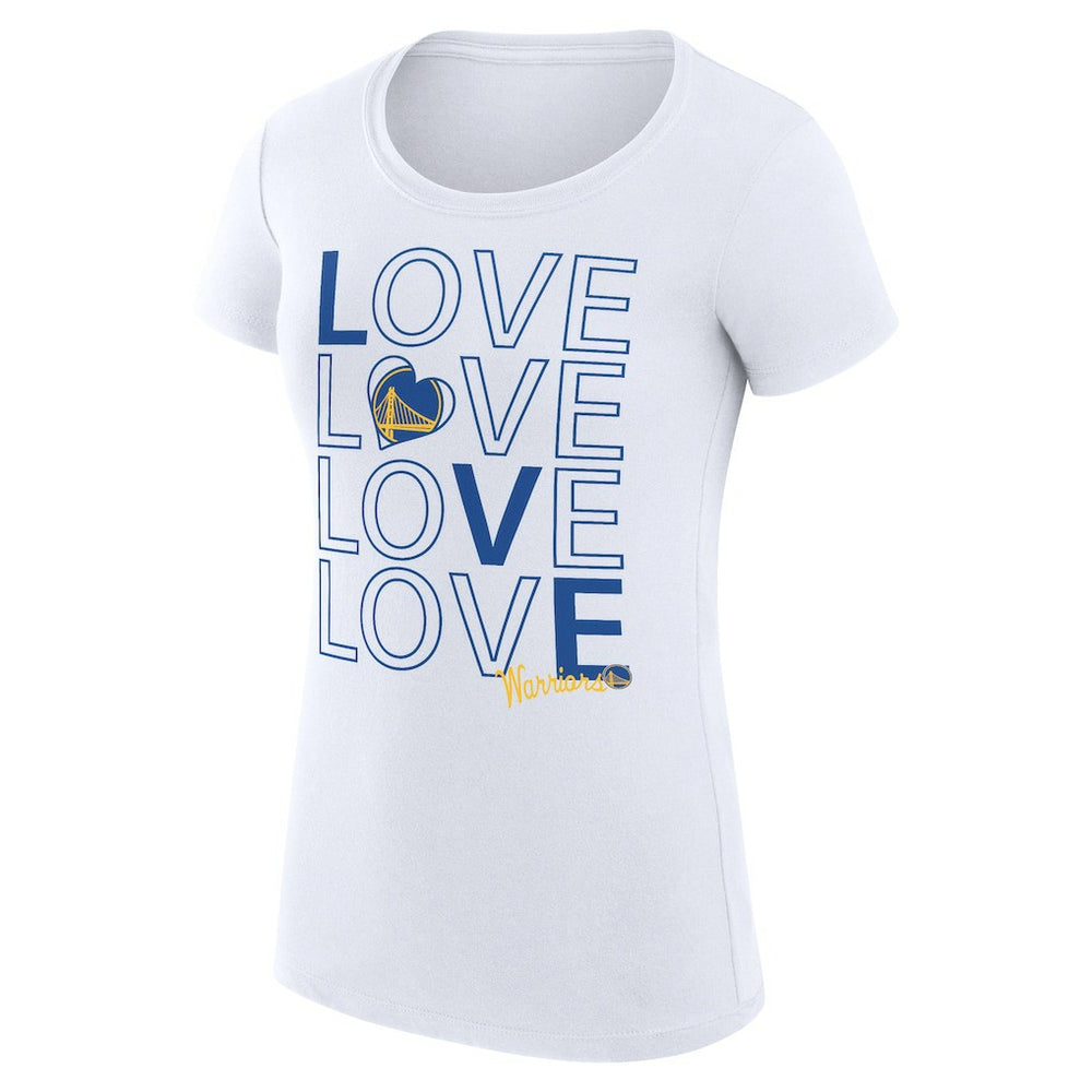 NBA Golden State Warriors G-III 4Her by Carl Banks Women's Super-Slim Fit Lightweight Basketball Love T-Shirt sale