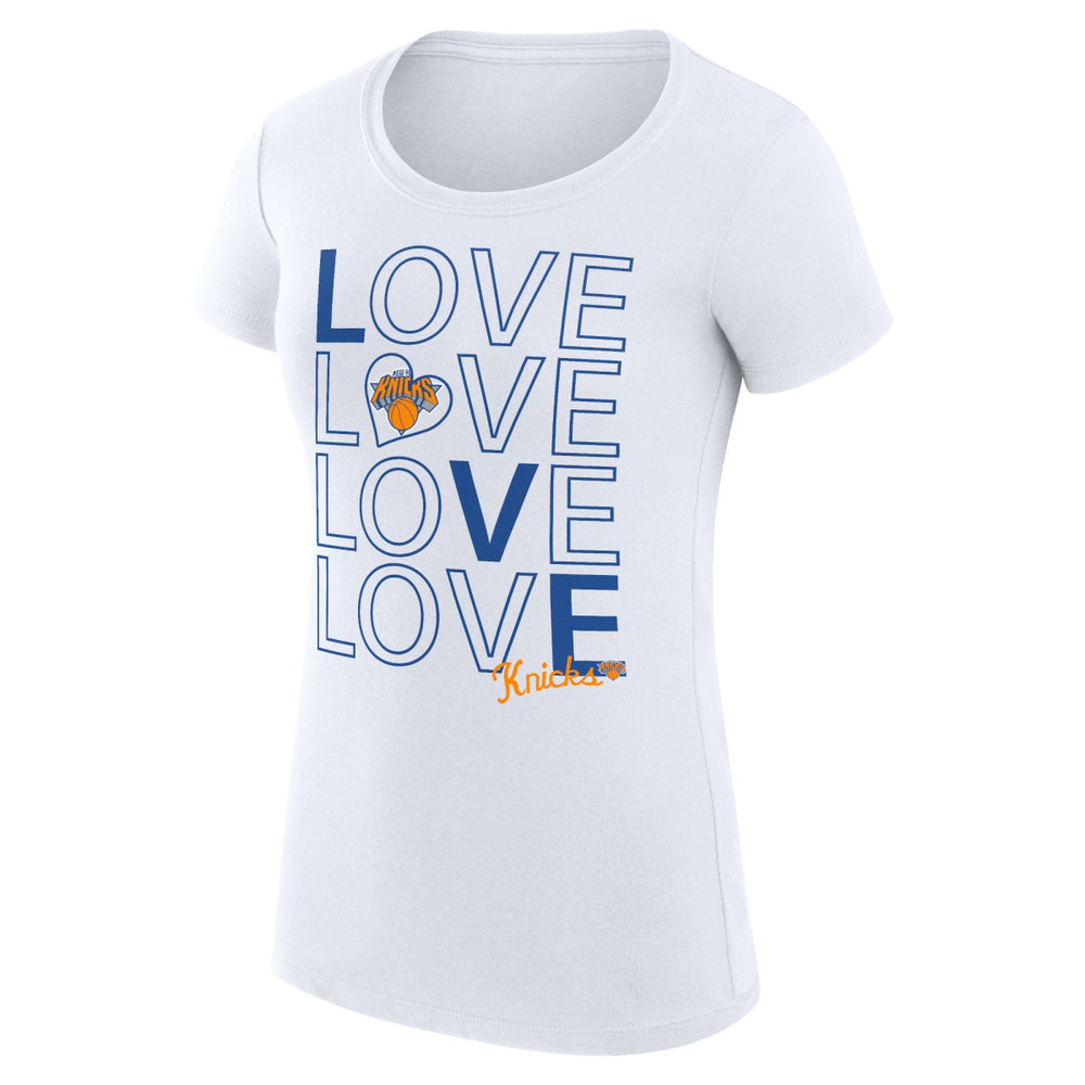 NBA New York Knicks G-III 4Her by Carl Banks Women's Super-Slim Fit Lightweight Basketball Love T-Shirt