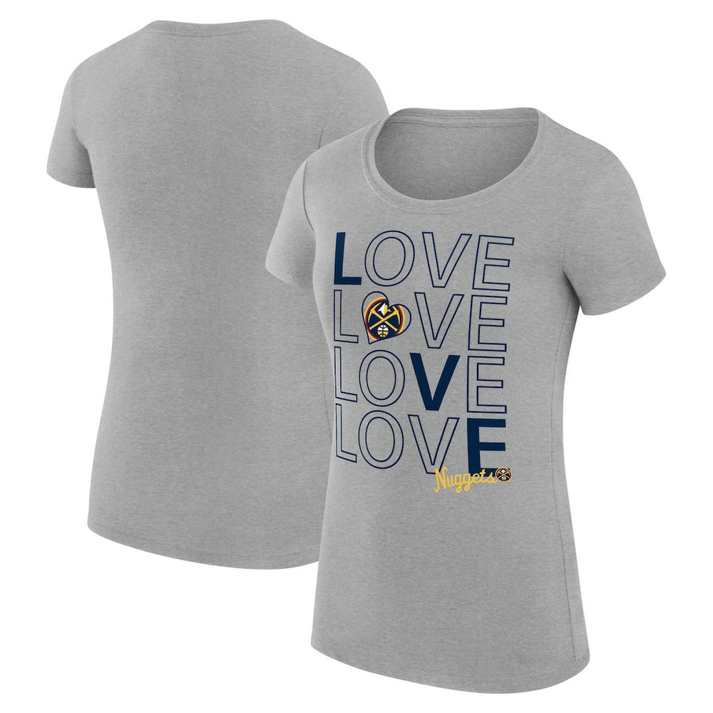 NBA Denver Nuggets G-III 4Her by Carl Banks Women's Super-Slim Fit Lightweight Basketball Love T-Shirt sale