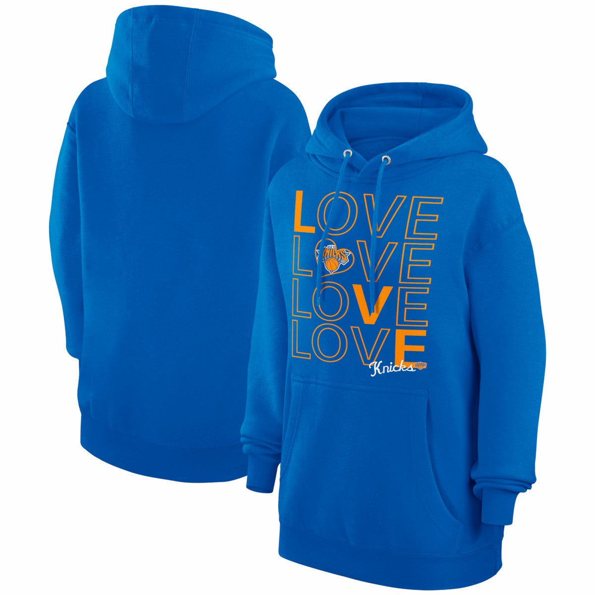 NBA New York Knicks G-III 4Her by Carl Banks Women's Basketball Love Fleece Pullover Hoodie